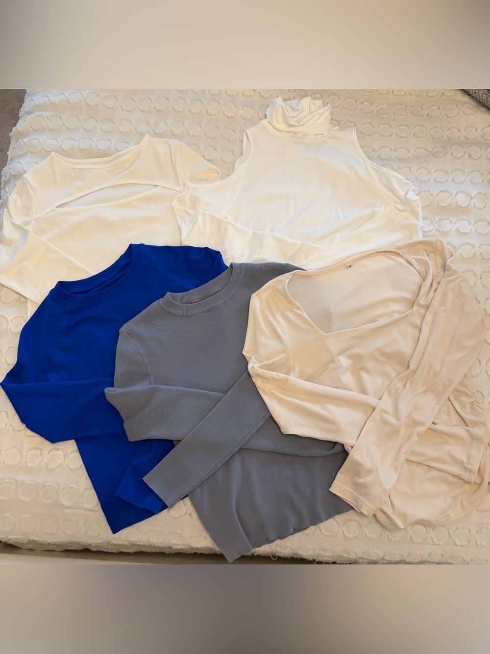 Mixed Lot: Blue, Light Blue, Ivory & Cream Tops